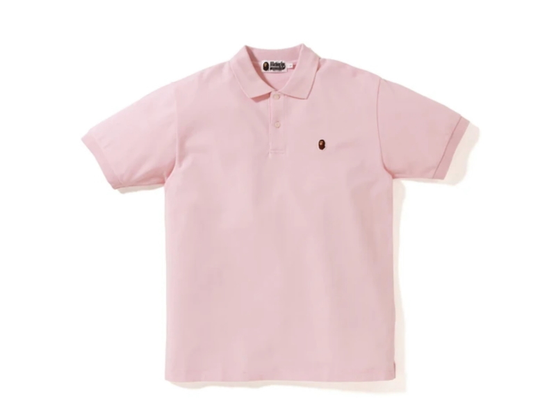 bape-ape-head-one-point-polo-pink