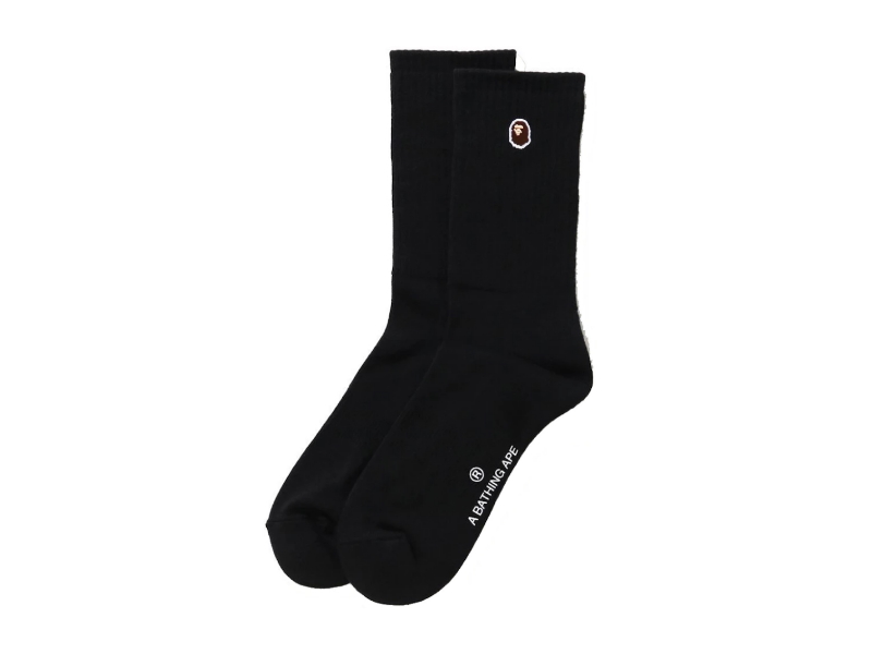 bape-ape-head-one-point-socks-ss21-black