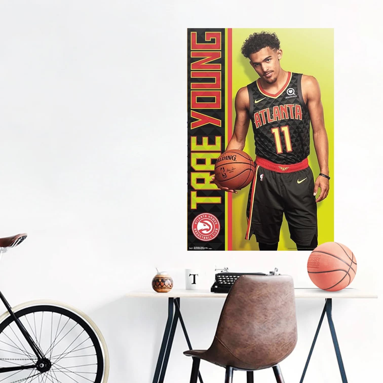 trae-young-atlanta-hawks-nba-yellow-wall-poster