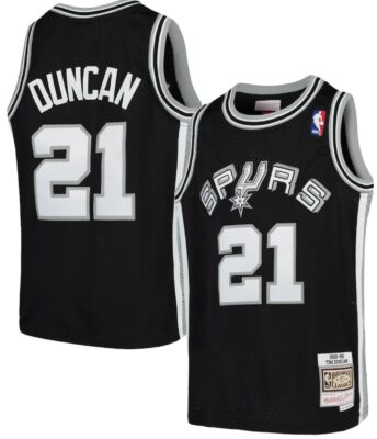 1998-99-San-Antonio-Spurs-Tim-Duncan-21-Youth-Hardwood-Classics-Throwback-NBA-Swingman-Black-Jersey