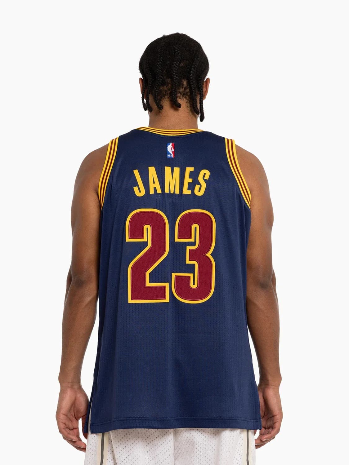 2015 16 Cleveland Cavaliers LeBron James 23 Hardwood Classics Throwback NBA Authentic Navy Jersey