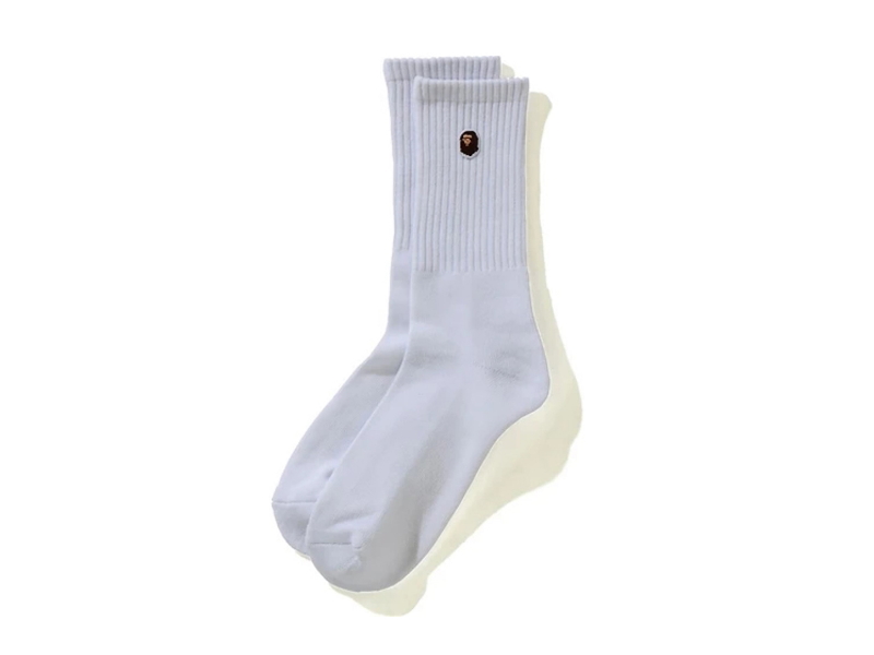 bape-ape-head-one-point-socks-fw20-white