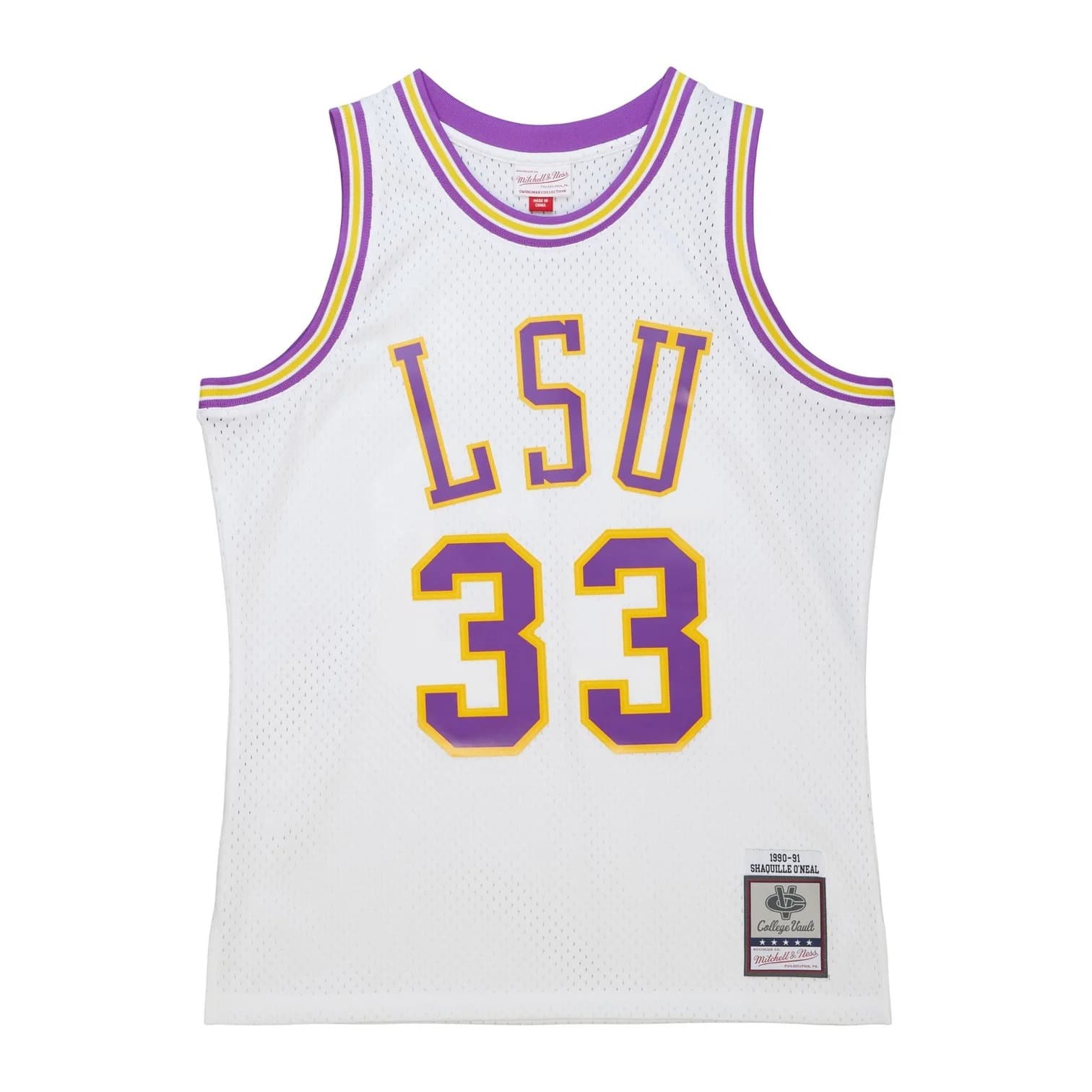 mitchell-ness-shaquille-o-neal-lsu-tigers-ncaa-swingman-jersey