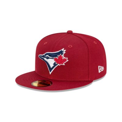 New-Era-Toronto-Blue-Jays-Bordeaux-59FIFTY-MLB-Fitted-Red-Hat