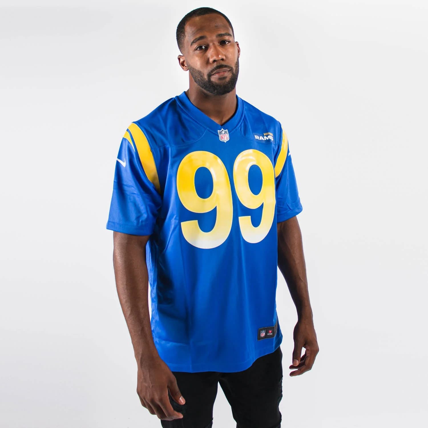 Футболка Nike Aaron Donald Los Angeles Rams Home NFL Game Jersey купить  оригинал - цена в Москве и России с бесплатной доставкой