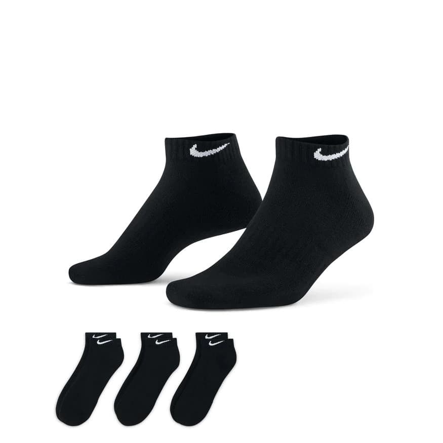 Nike Everyday Cushioned Training Low Black Socks 3 Pack