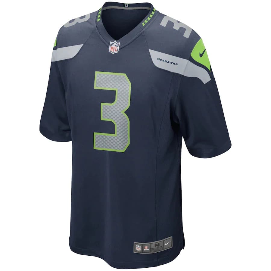 Nike Russell Wilson Seattle Seahawks Home NFL Game Jersey