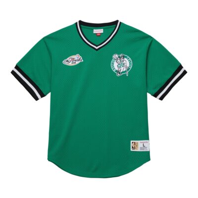 Mitchell-Ness-Fashion-Mesh-V-Neck-Vintage-Logo-Boston-Celtics-T-Shirt