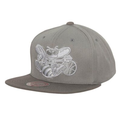 Mitchell-Ness-Metallic-Grey-Snapback-HWC-Charlotte-Hornets-Hat
