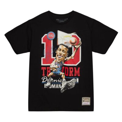 Mitchell-Ness-HWC-Caricatures-Detroit-Pistons-Dennis-Rodman-T-Shirt