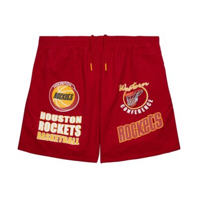 Mitchell-Ness-Multi-Hit-Nylon-Vintage-Logo-Houston-Rockets-Shorts