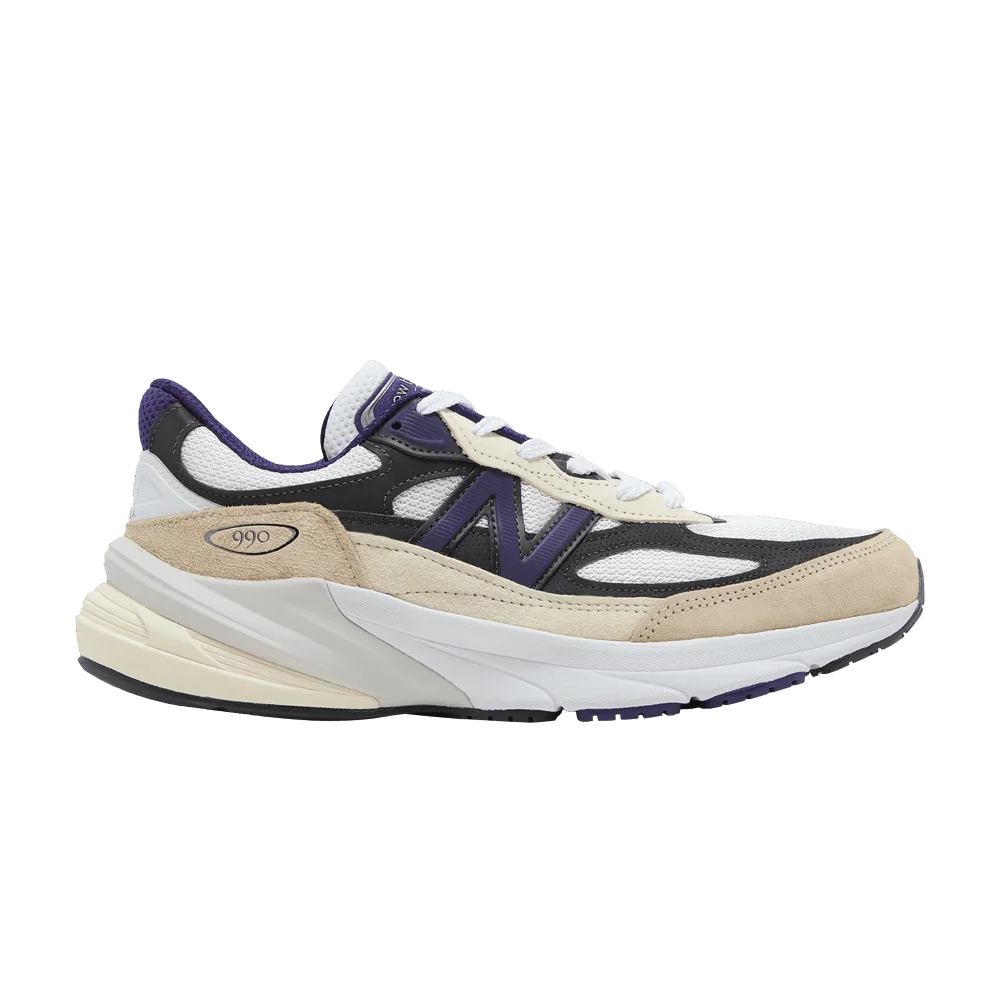 Кроссовки Teddy Santis x New Balance 990v6 Made in USA 'White Black Plum'