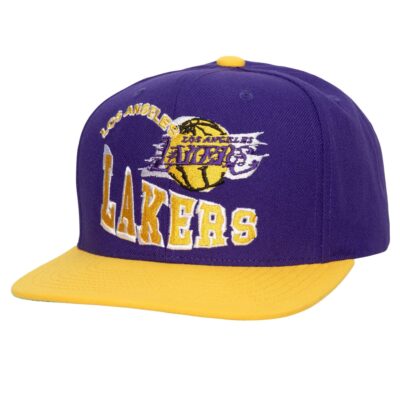 Mitchell-Ness-Crooked-Path-Snapback-Los-Angeles-Lakers-Hat