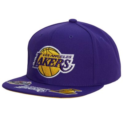 Mitchell-Ness-Front-Face-Snapback-Los-Angeles-Lakers-Hat