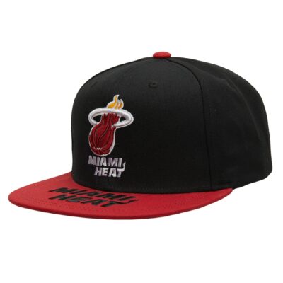 Mitchell-Ness-Logo-Bill-Snapback-HWC-Miami-Heat-Hat