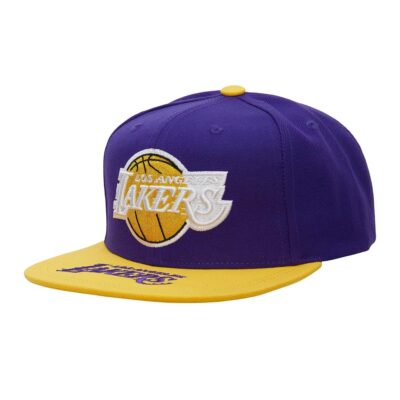 Mitchell-Ness-Logo-Bill-Snapback-Los-Angeles-Lakers-Hat