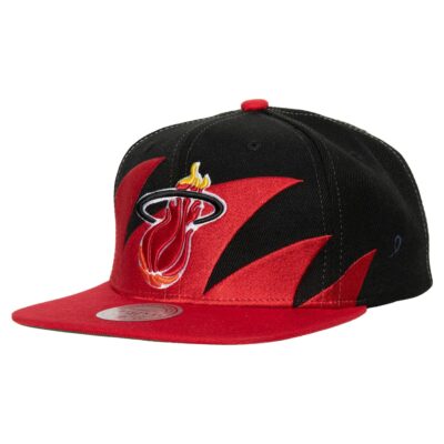 Mitchell-Ness-Sharktooth-Snapback-HWC-Miami-Heat-Hat