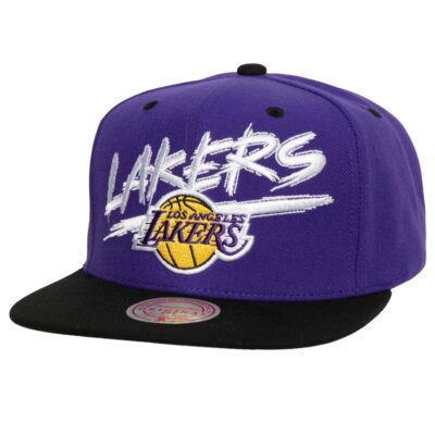 Mitchell-Ness-Transcript-Snapback-Los-Angeles-Lakers-Hat