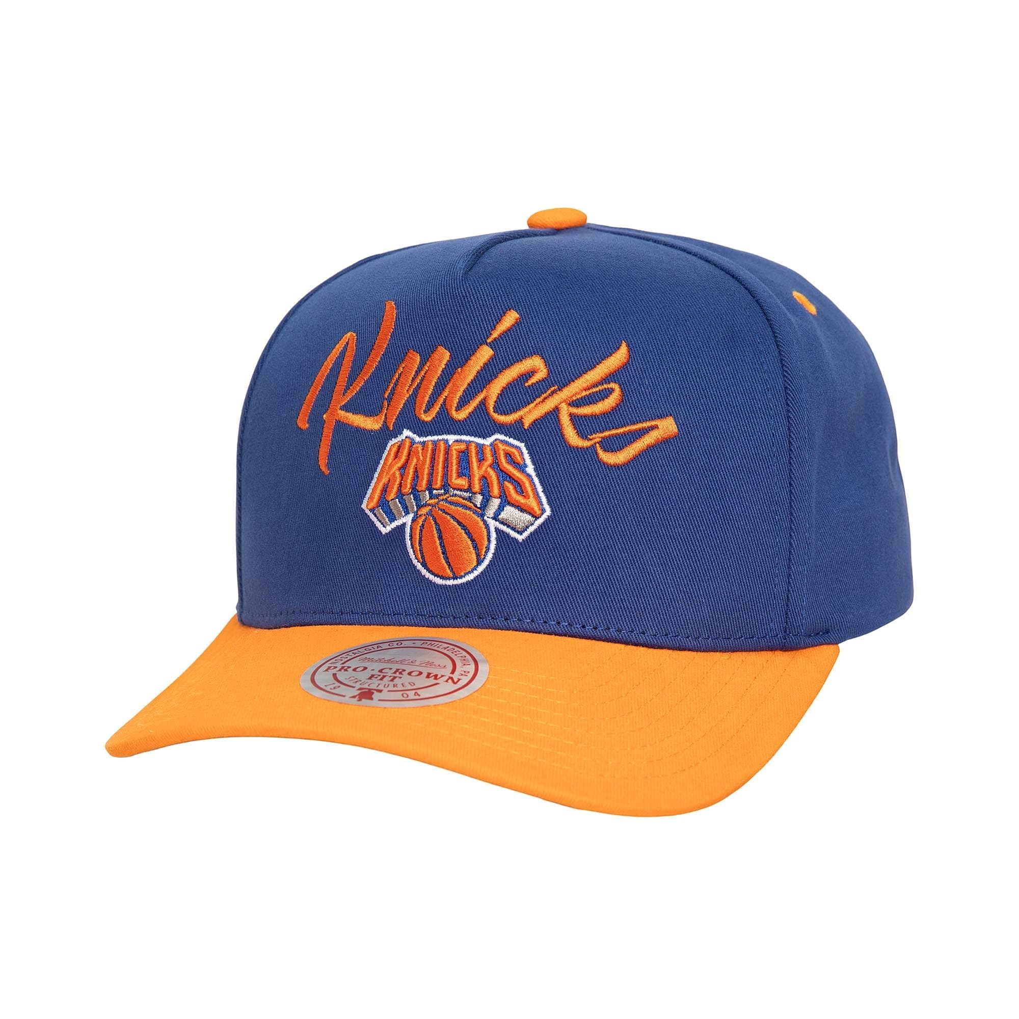 bejsbolka-mitchell-ness-script-arch-pro-snapback-new-york-knicks