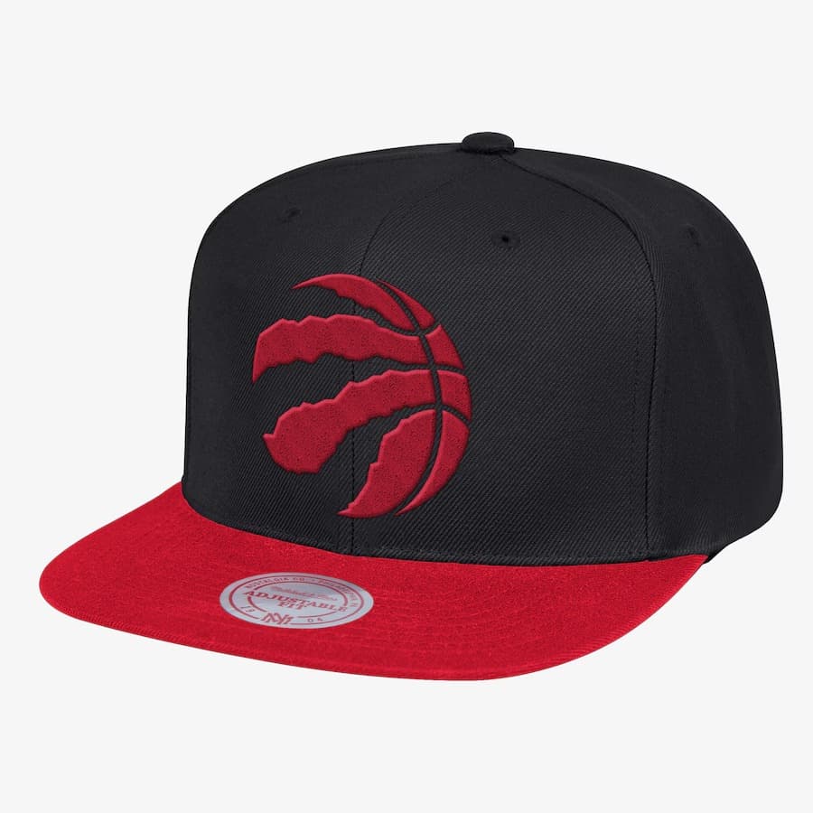 bejsbolka-mitchell-ness-black-red-toronto-raptors-two-tone-snapback-hat