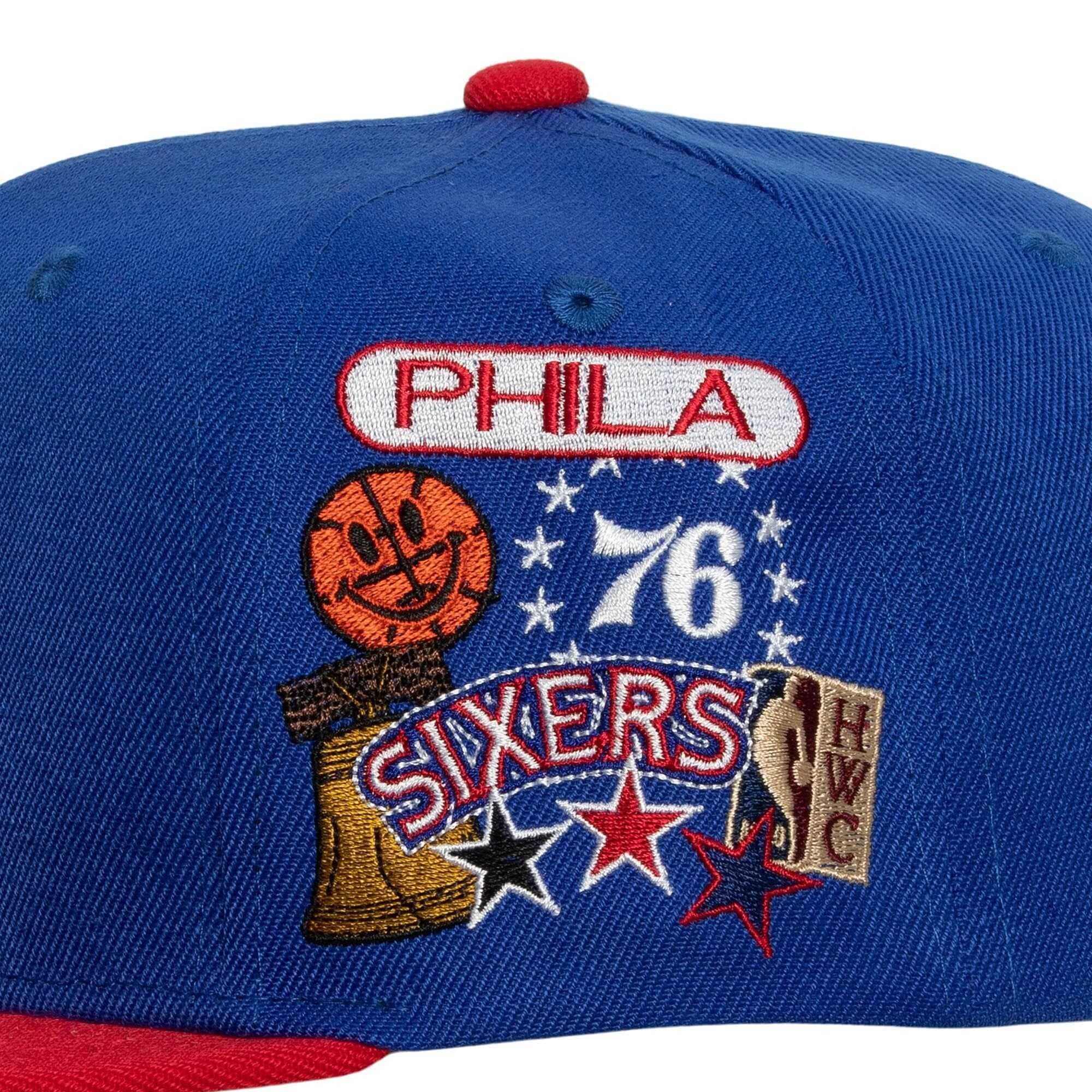 Бейсболка Mitchell & Ness Patch Overload Snapback HWC Philadelphia 76ers