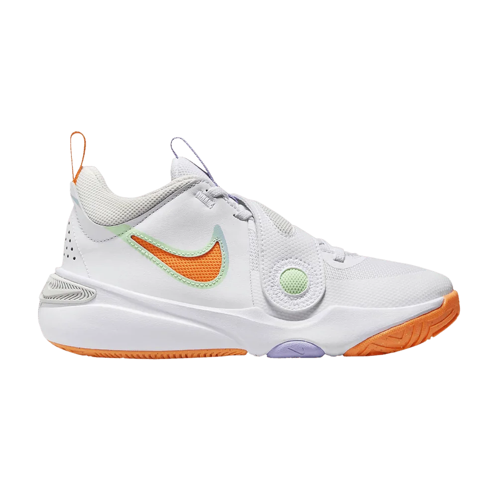 Кроссовки Nike Team Hustle D11 GS 'White Total Orange'