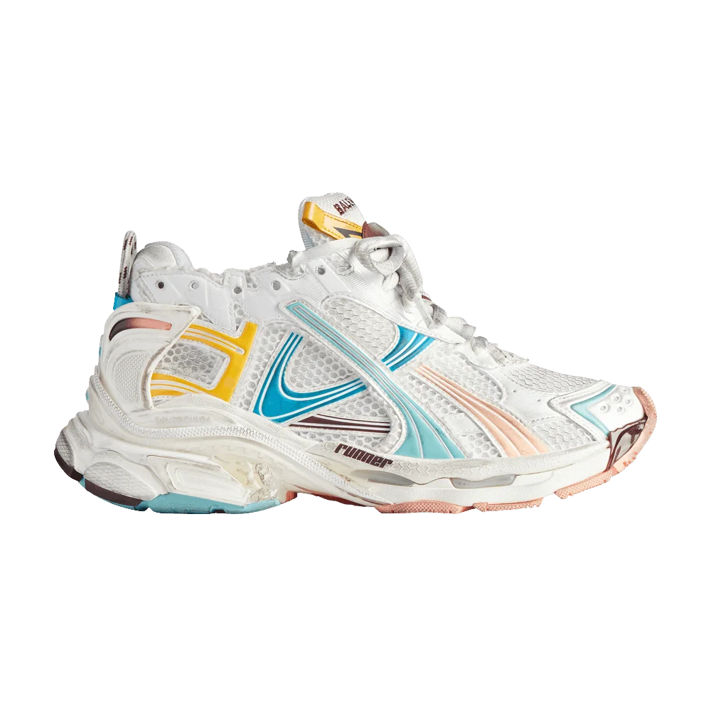 Кроссовки Balenciaga Wmns Runner Sneaker 'Worn-Out - White Blue Pink'