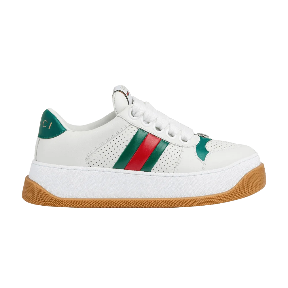 Кроссовки Gucci Wmns Screener 'White Green Red'