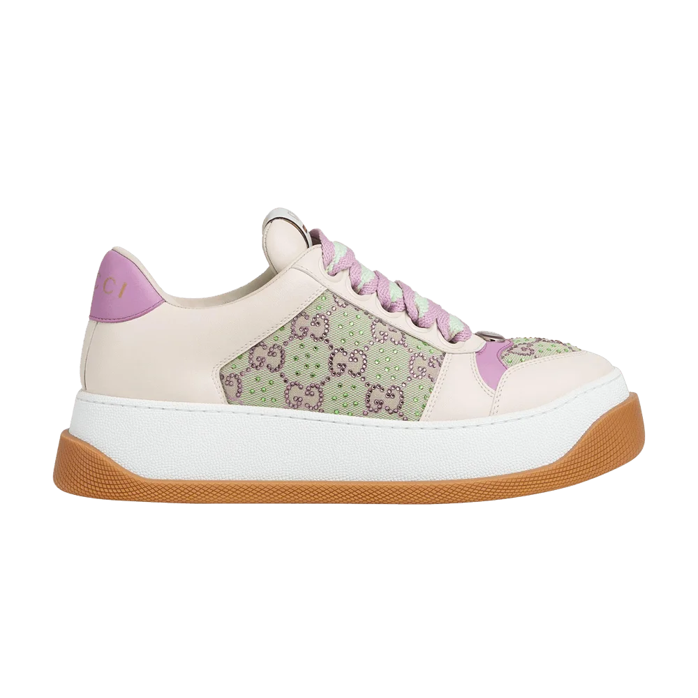 Кроссовки Gucci Wmns Screener 'GG Crystals - Purple Enamel Detail'