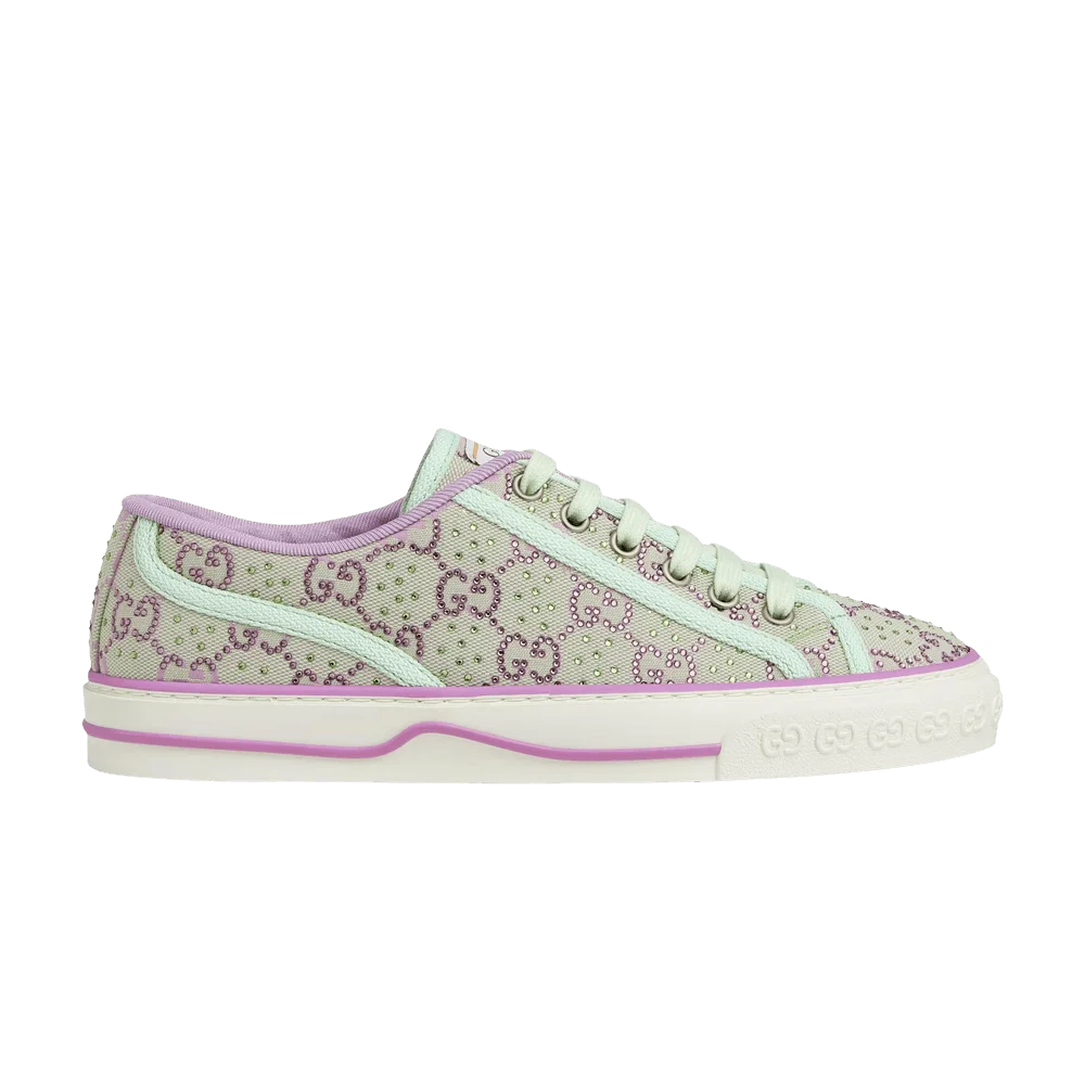 Кроссовки Gucci Wmns Tennis 1977 'GG Crystals - Pale Green Lilac'