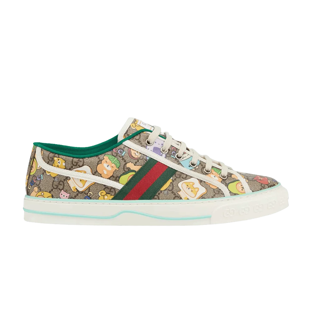 Кроссовки Pikarar x Gucci Tennis 1977 'GG Animal Print'