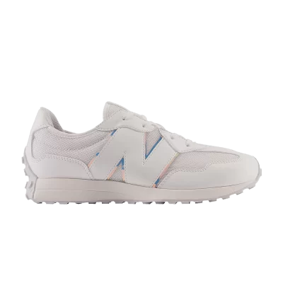 New Balance 327 Big Kid Wide 'White Grey Iridescent'