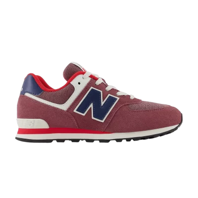 New Balance 574 Big Kid 'Washed Burgundy Navy'