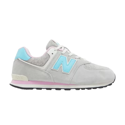 New Balance 574 Big Kid Wide 'Brighton Grey Aqua'