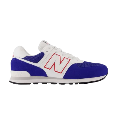 New Balance 574 Big Kid Wide 'Team Royal White'