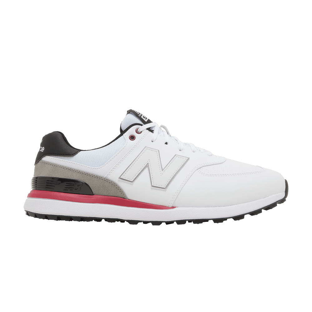 New Balance 574 Greens v2 2E Wide White Black MG574WK 2E