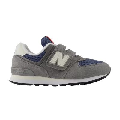 New Balance 574 Hook & Loop Little Kid Wide 'Shadow Grey Vintage Indigo'