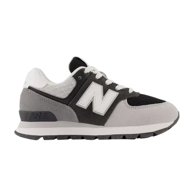 New Balance 574 Little Kid 'Blacktop White'