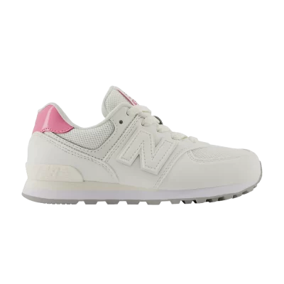 New Balance 574 Little Kid Wide 'Sea Salt Real Pink'