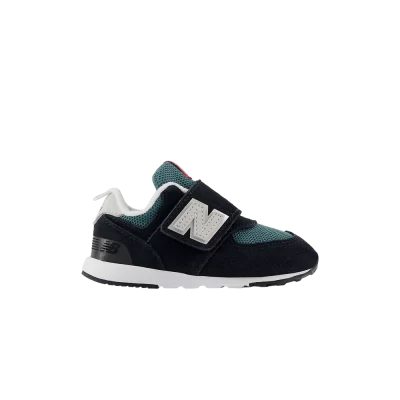 New Balance 574 New-B Hook & Loop Toddler Wide 'Black New Spruce'