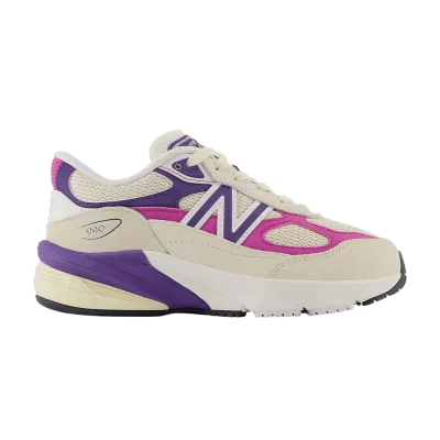 New Balance Teddy Santis x 990v6 Little Kid Wide 'Macadamia Nut Magenta'