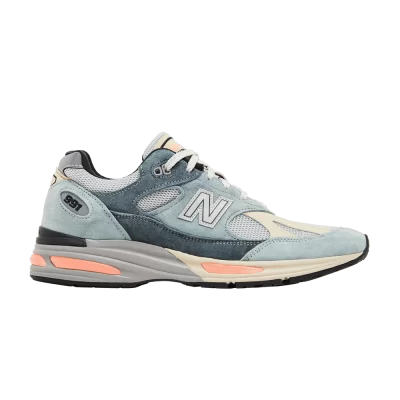 New Balance 991v2 Made In England 'Silver Blue Turbulence'