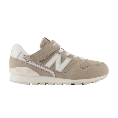 New Balance 996 Bungee Lace Top Strap Big Kid Wide 'Aluminum Grey'