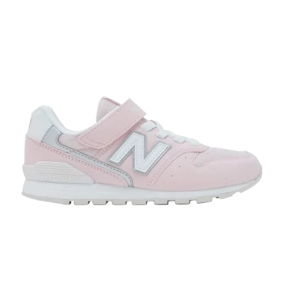 New Balance 996 Bungee Lace Top Strap Big Kid Wide 'Rose Pink White'