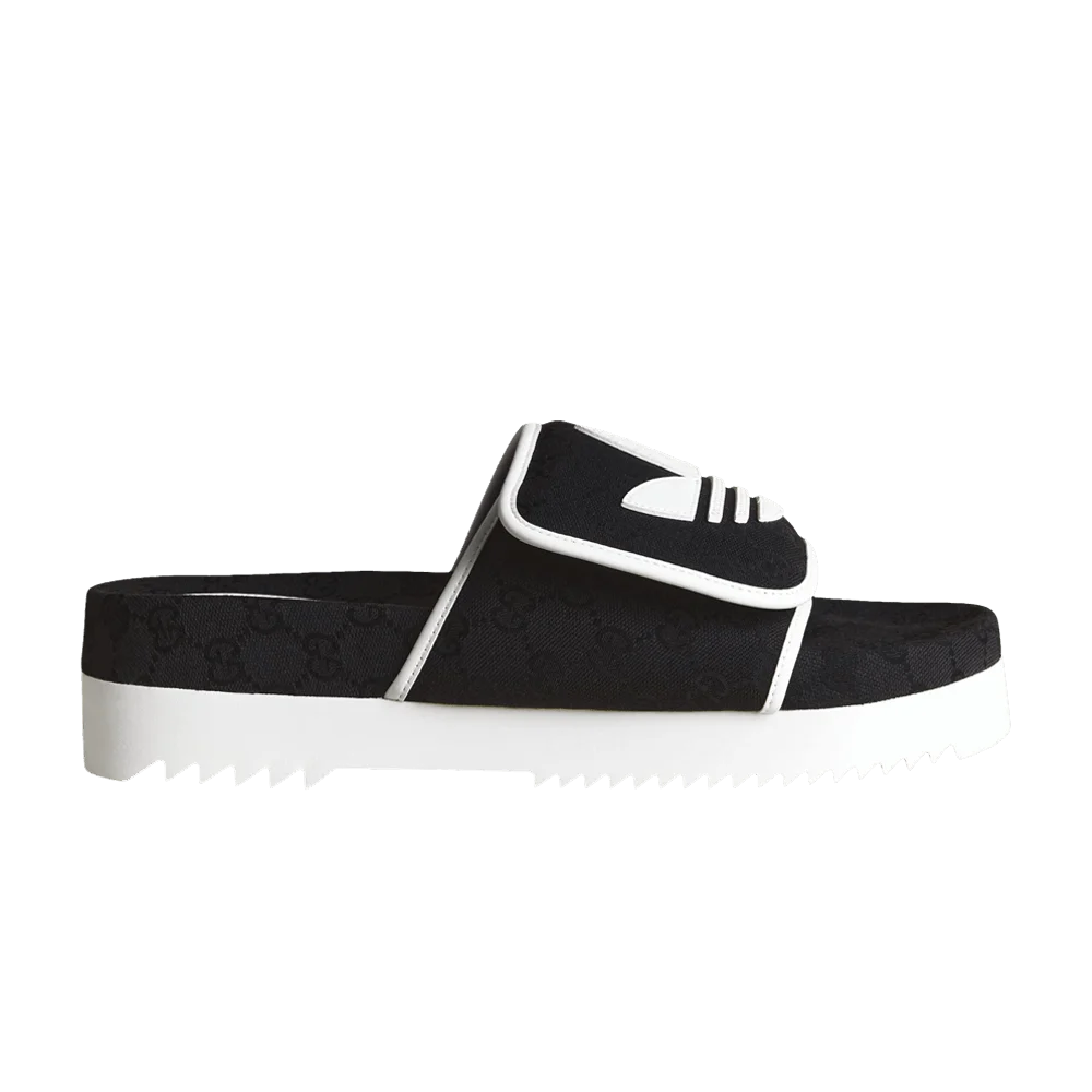 Gucci x adidas Slide Sandal 'Black GG Monogram'