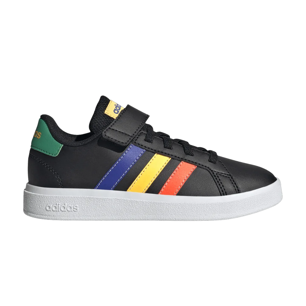 Кроссовки Adidas Grand Court J 'Black Colorblock'