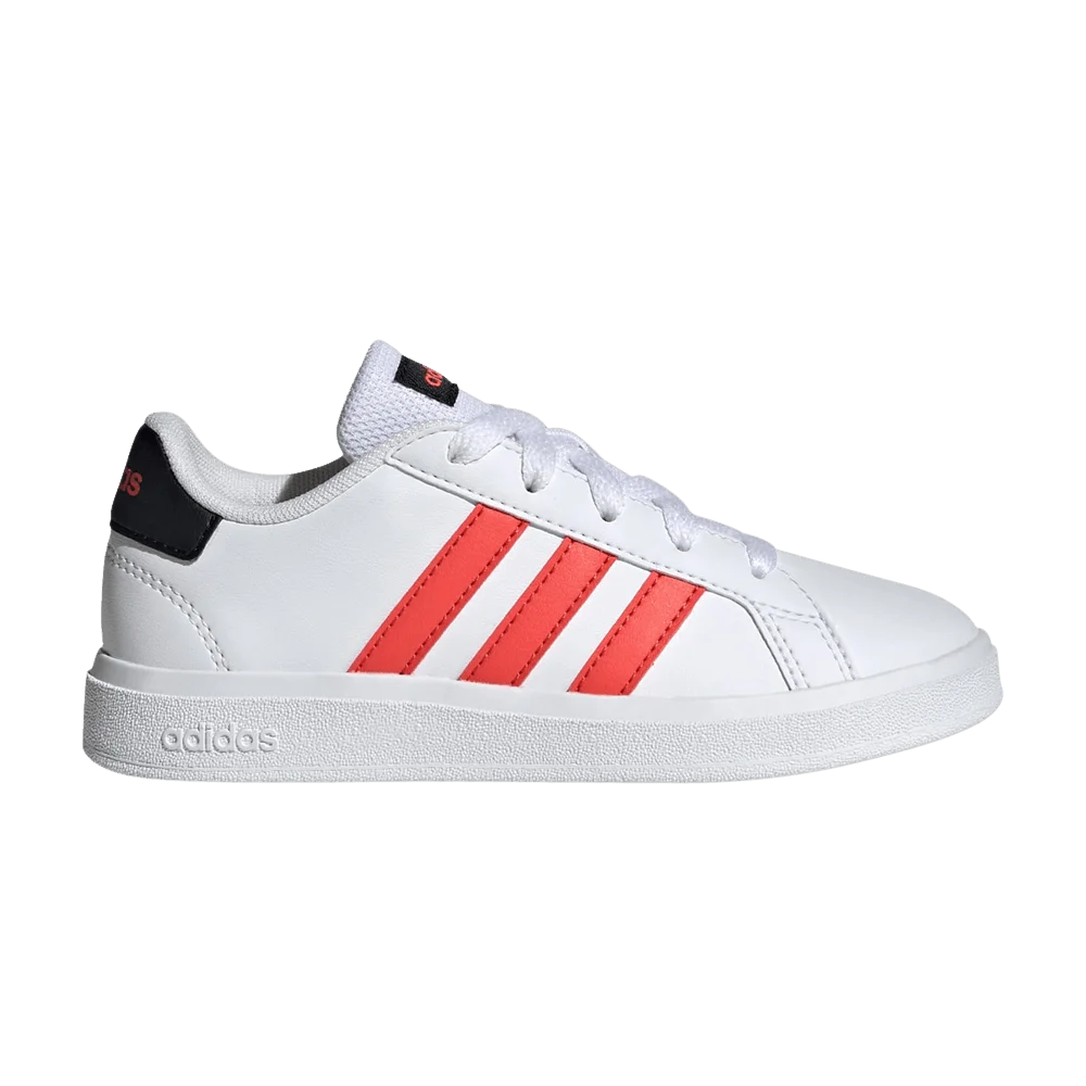 Кроссовки Adidas Grand Court Lace-Up J 'White Bright Red'