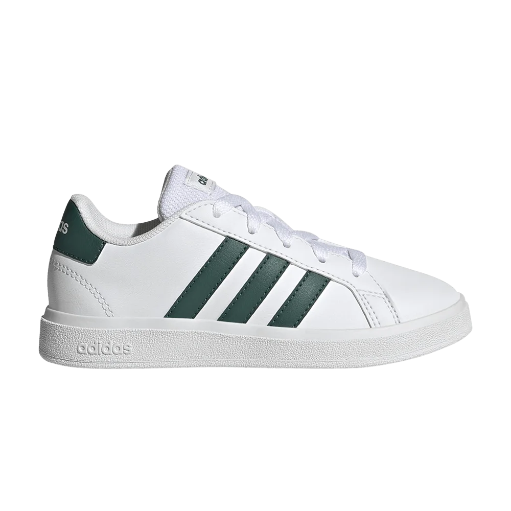 Кроссовки Adidas Grand Court Lace-Up J 'White Collegiate Green'