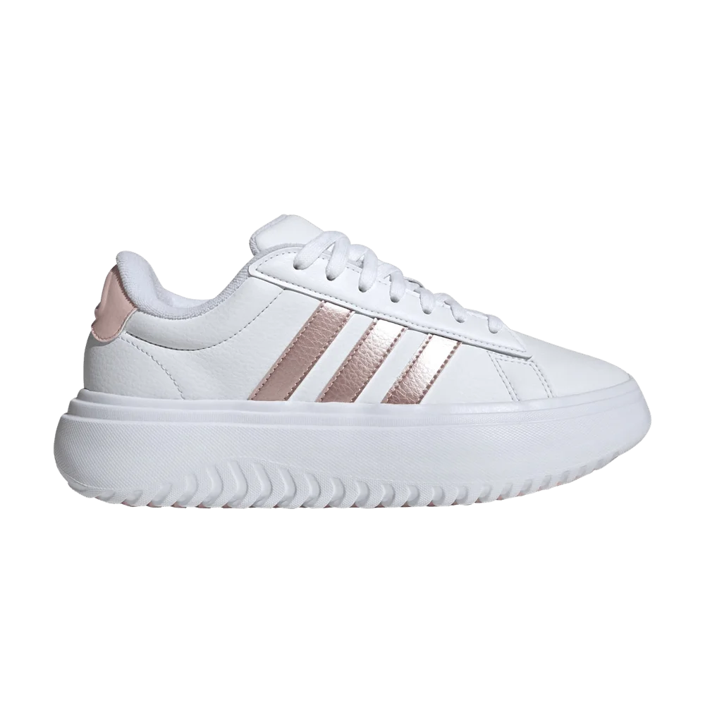 Кроссовки Adidas Wmns Grand Court Platform 'White Sandy Pink Metallic'