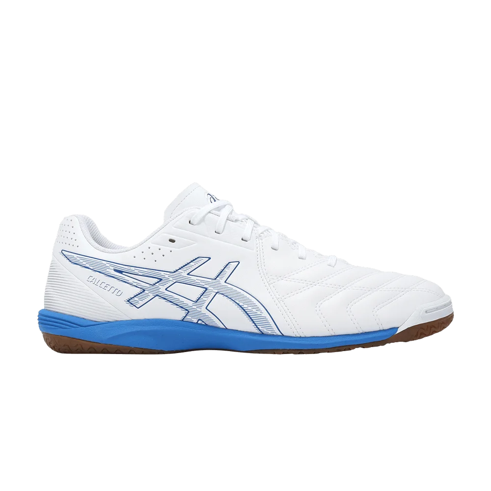 Кроссовки Asics Calcetto WD 9 2E Wide 'White Electric Blue'